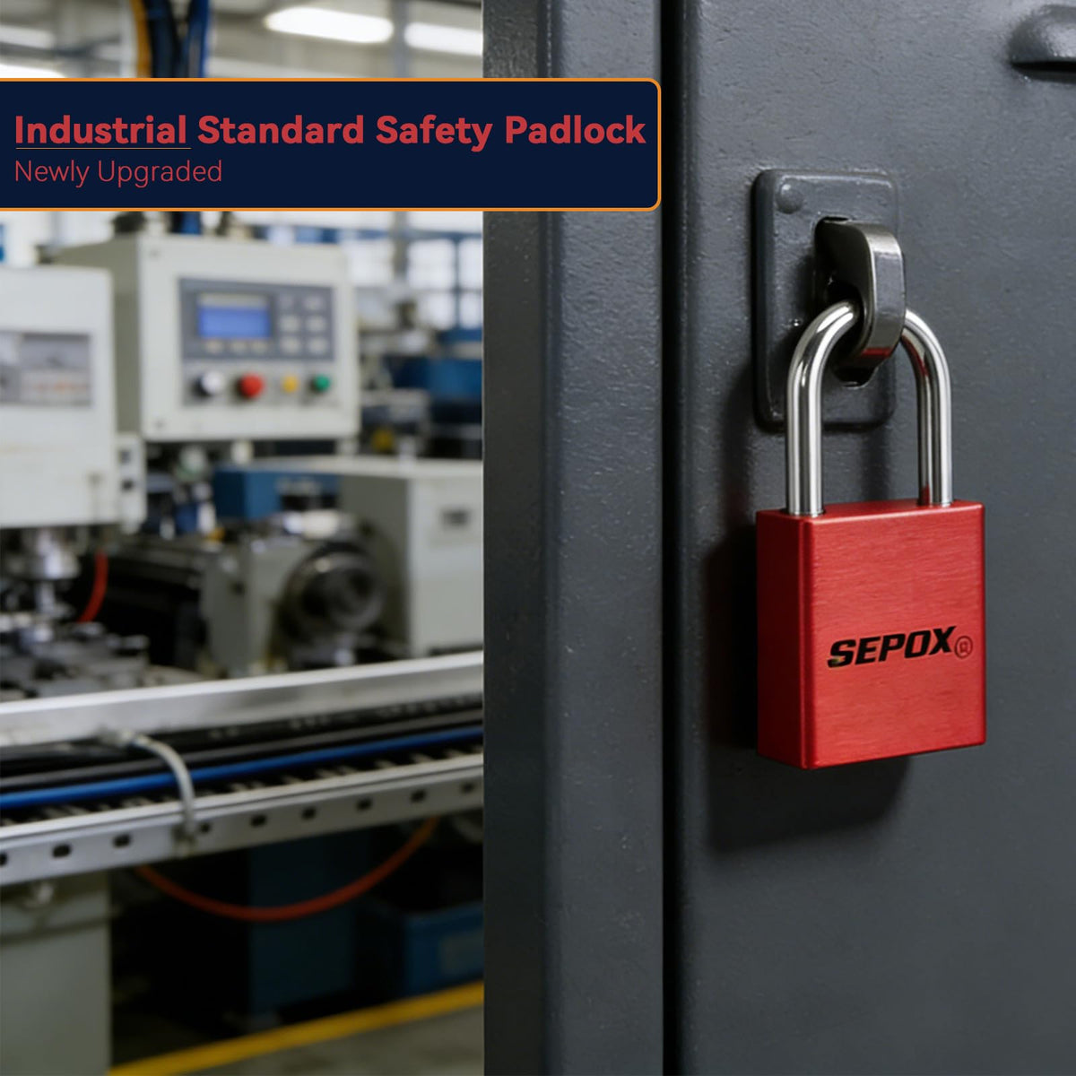 Red Aluminum Padlock Keyed Alike W191