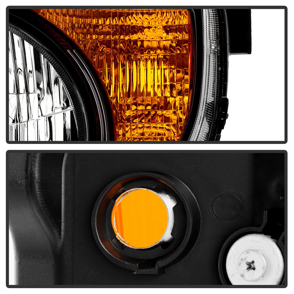 Black Headlights Headlamps Pair Set Driver & Passenger N998967