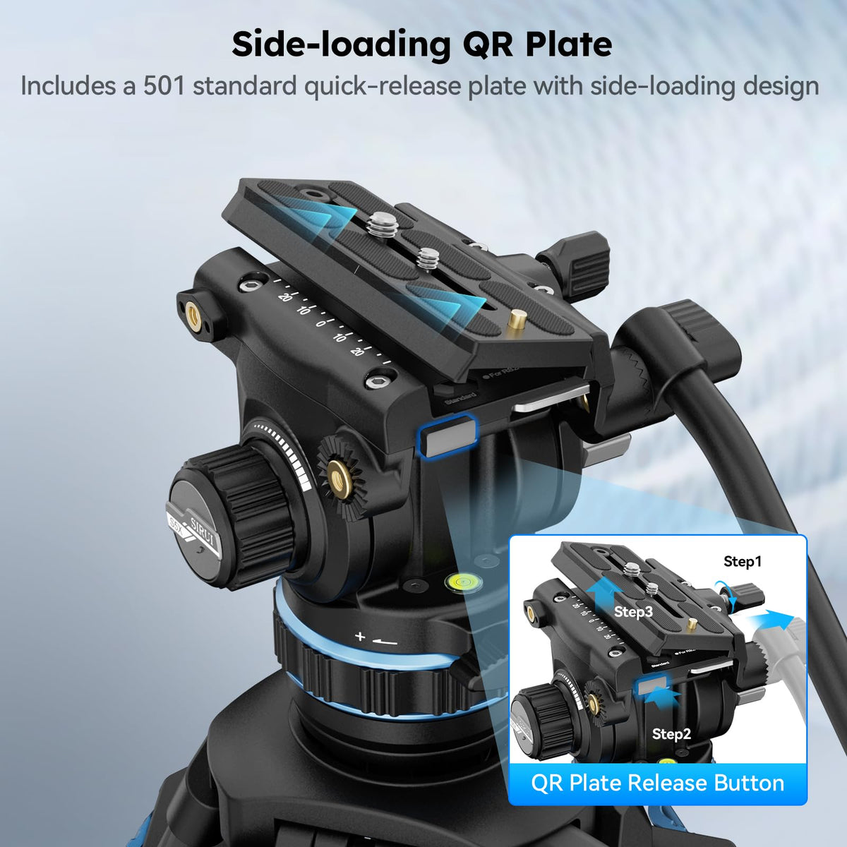 Carbon Fiber Video Tripod with Fluid Head L312