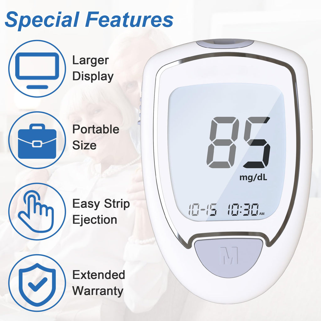 Blood Sugar Testing Kit with 100 Strips & 100 Lancets X51762