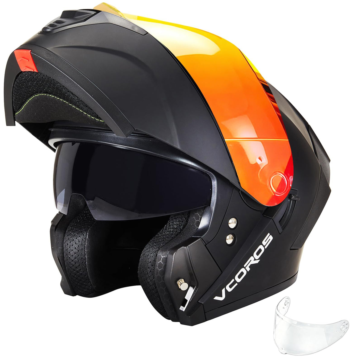 Flip Up Modular Motorcycle Helmet Dual Visor B4860