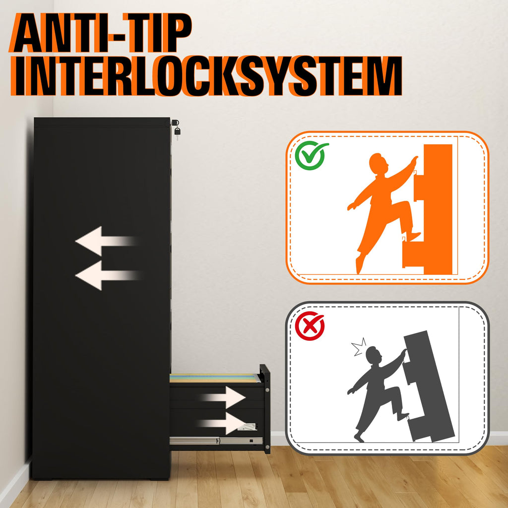 4 Drawer File Cabinet with Lock S5867
