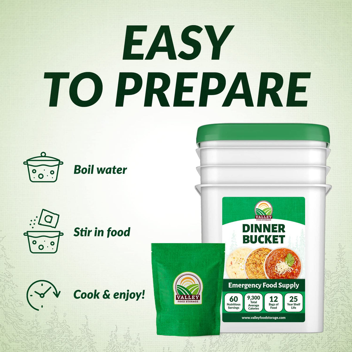 60 Serving Emergency Food Supply Bucket A516