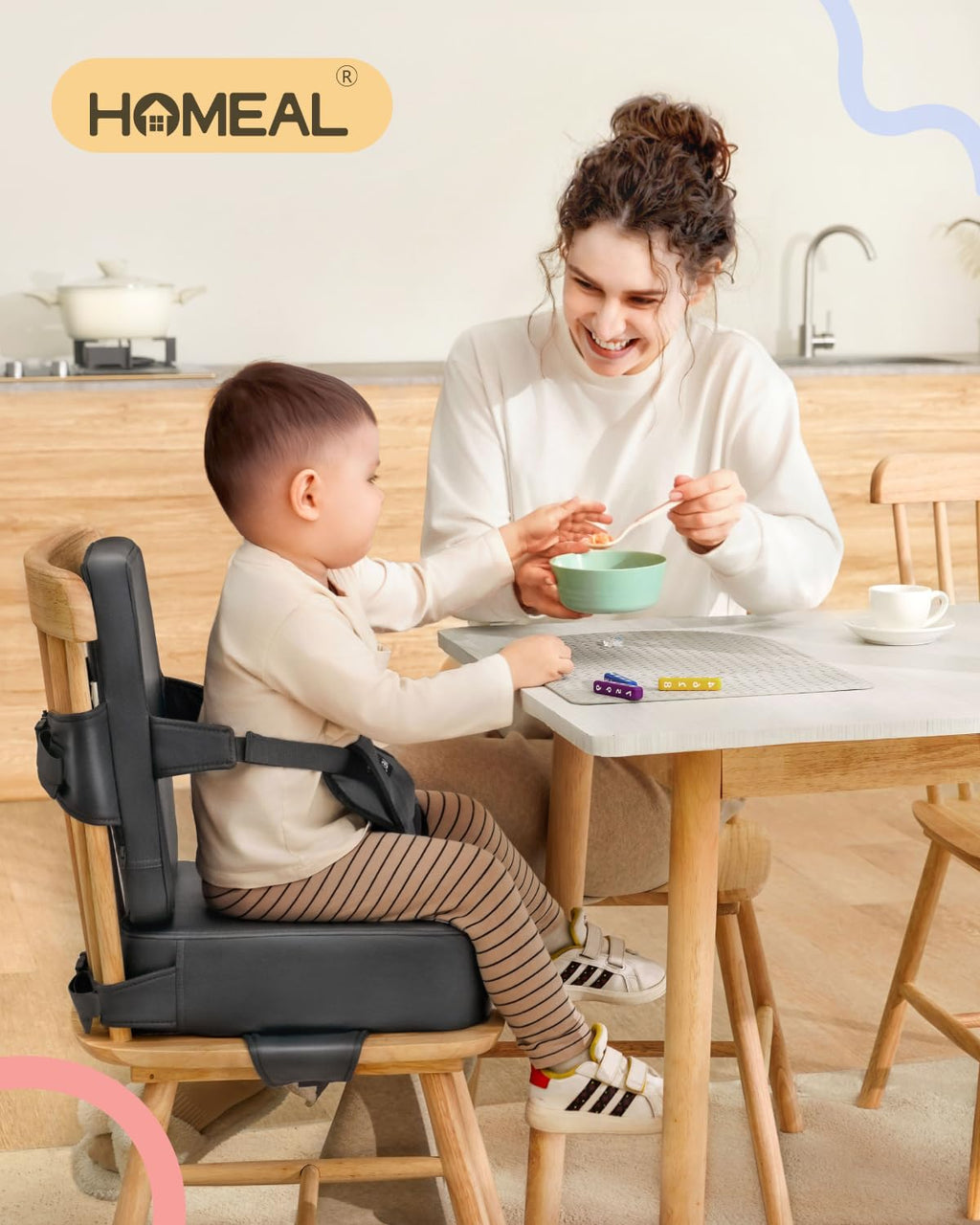 Toddler Booster Seat with Backrest T663