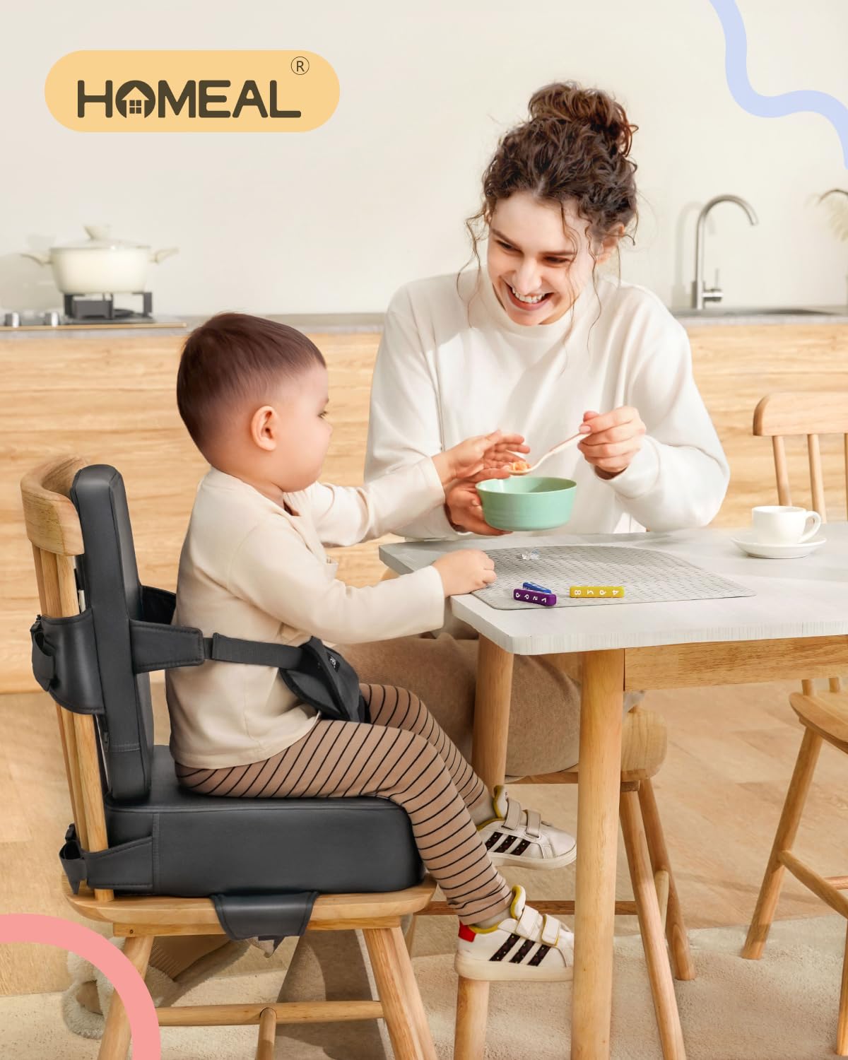 Toddler Booster Seat with Backrest T663