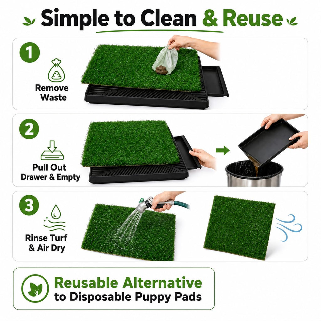 Dog Potty Grass Pads, 2 Pack, 25 x 20 in Turf X7990
