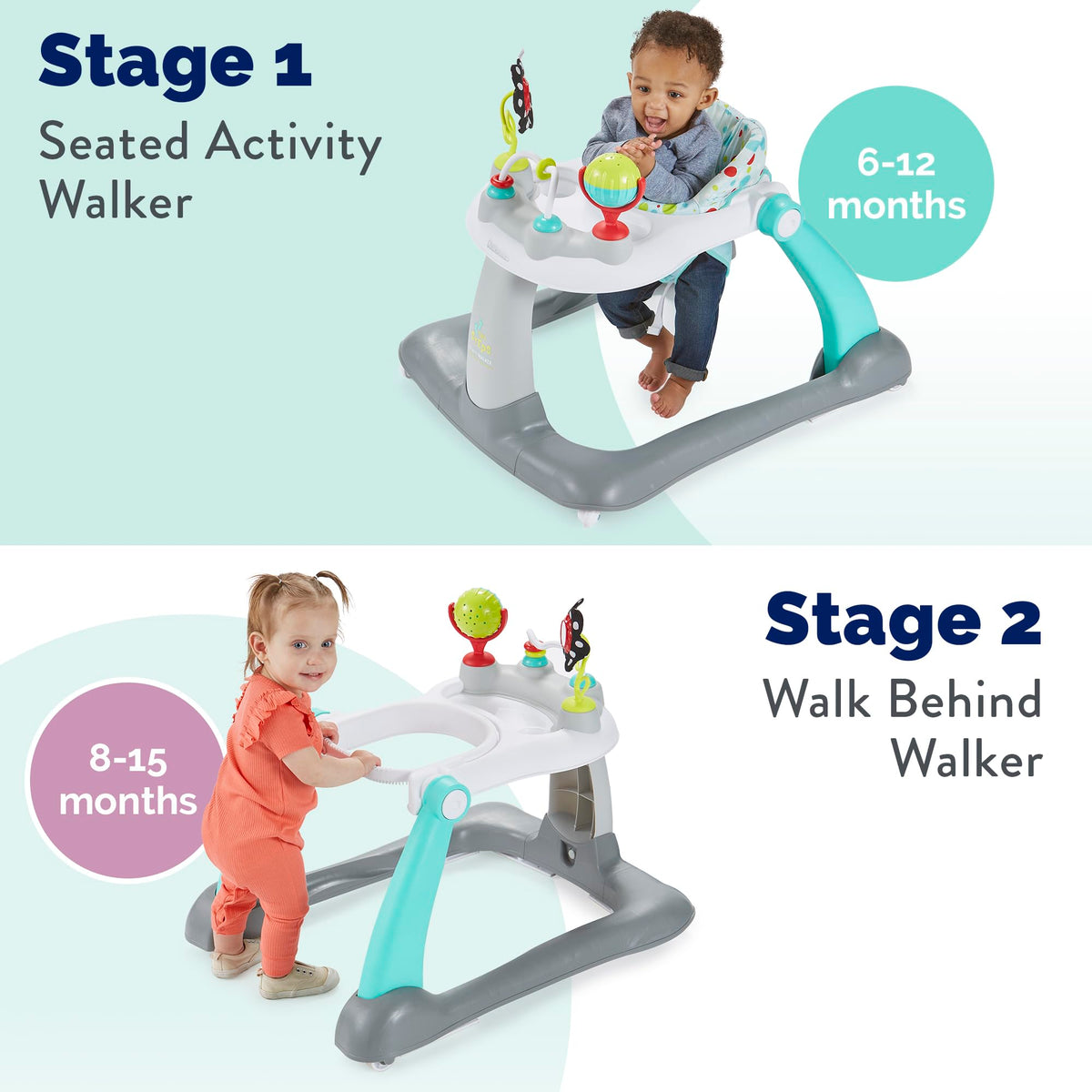 Foldable Adjustable Baby Walker with Wheels Q6958