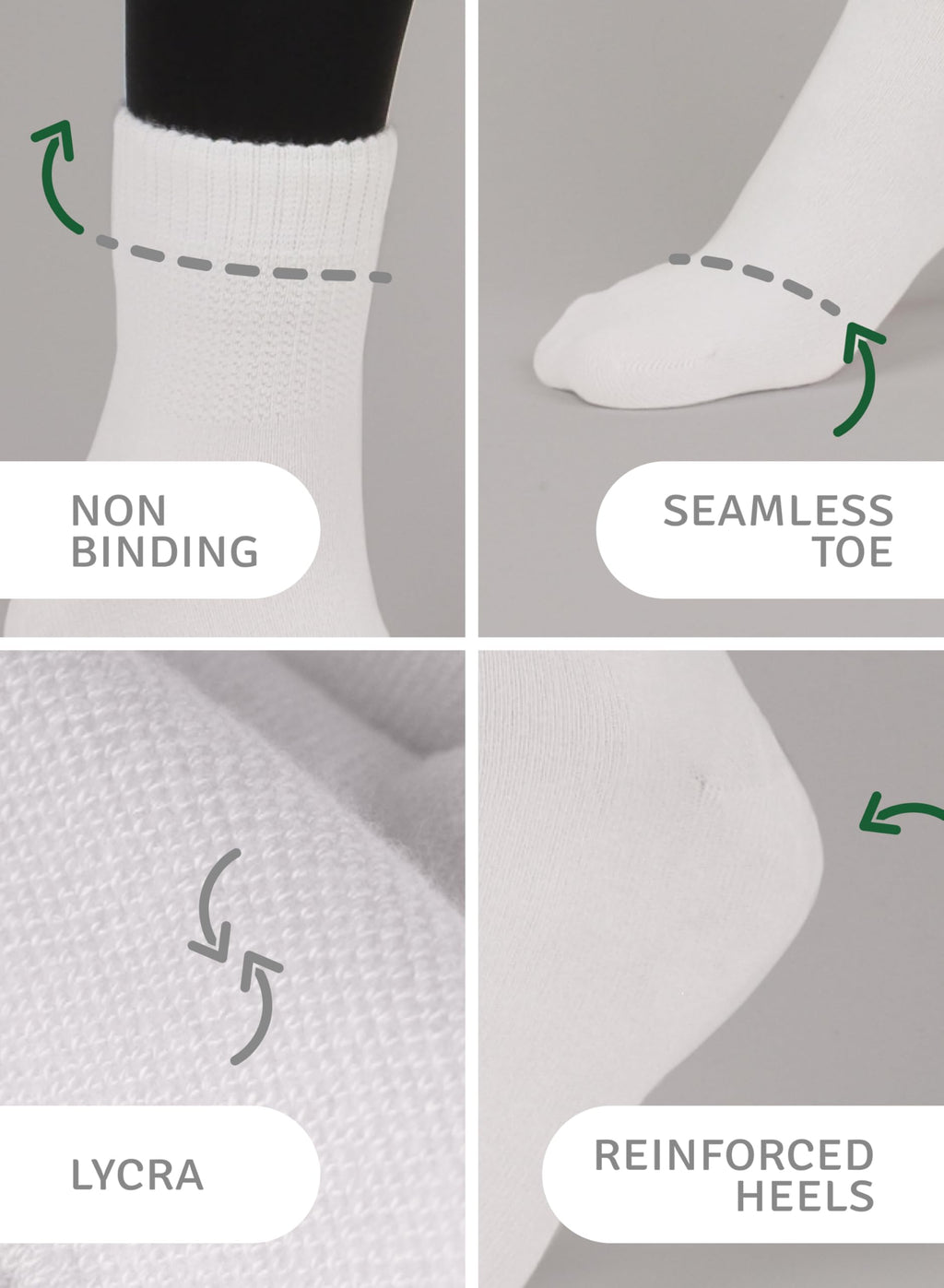 Loose Fit Seamless Rayon Bamboo Ankle Socks 3 Pairs U9545