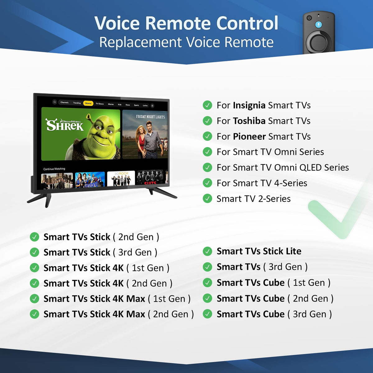 Voice Remote for Fire TV Cube FireStick 4K Max 4K Lite HD K927439