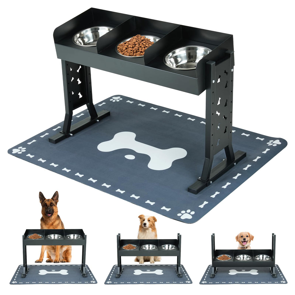 Elevated Dog Bowls with 3 Stainless Steel Bowls N633720