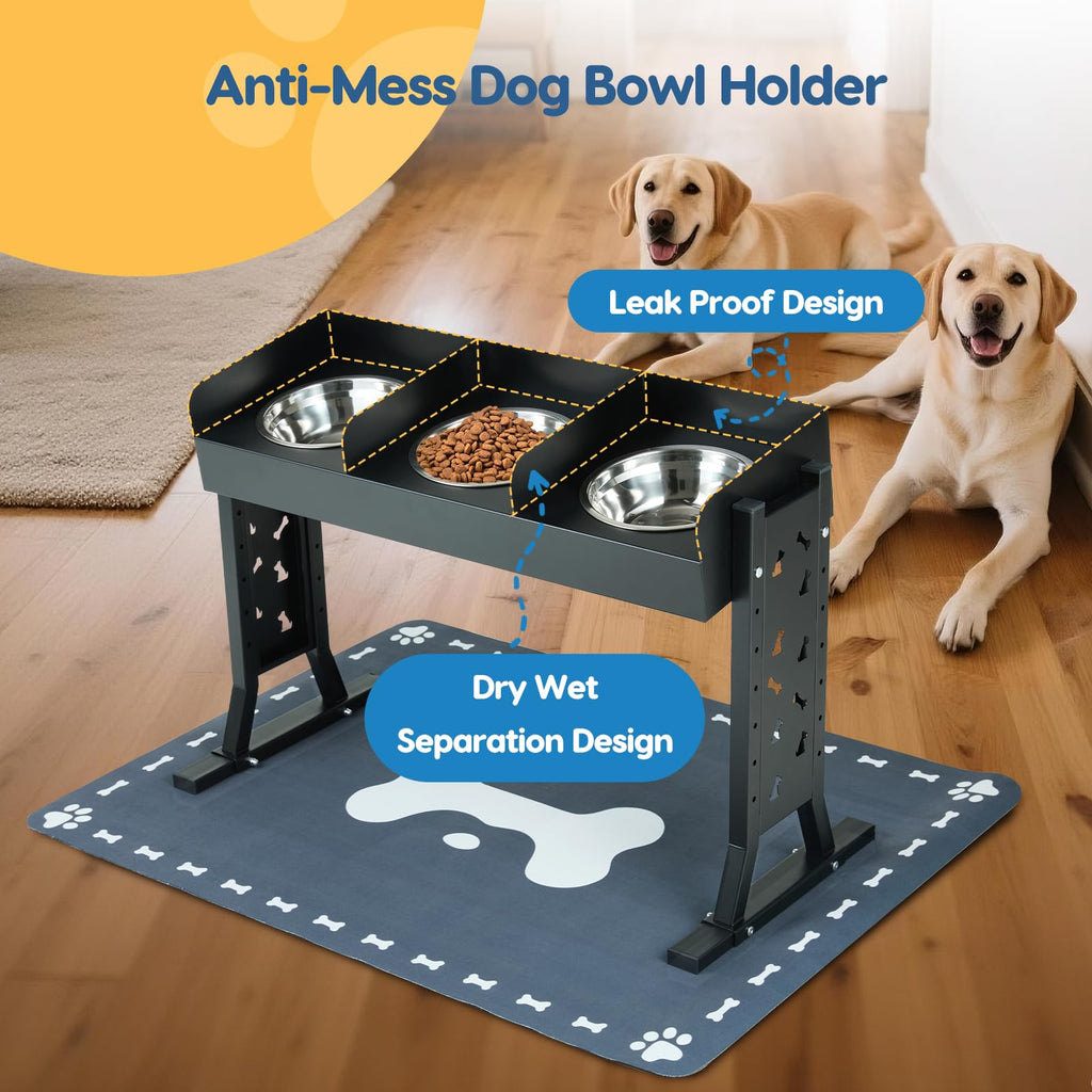 Elevated Dog Bowls with 3 Stainless Steel Bowls N633720