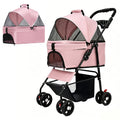 Pink Pet Stroller with Detachable Carrier F294320