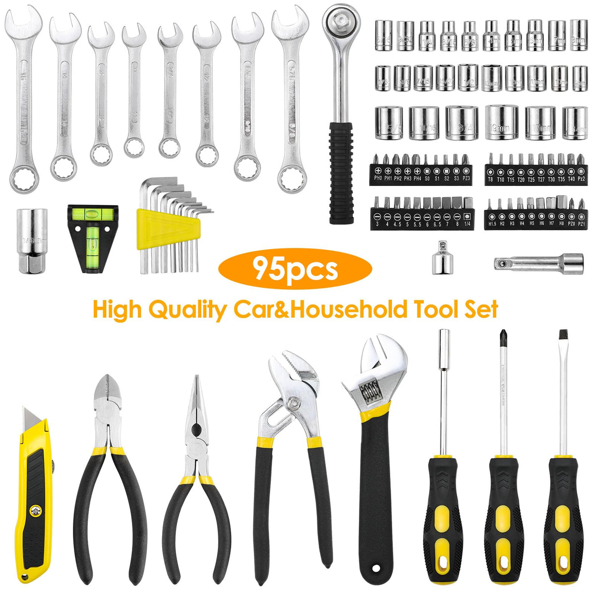 95-Piece Mechanic Tool Set with Storage Case W314562