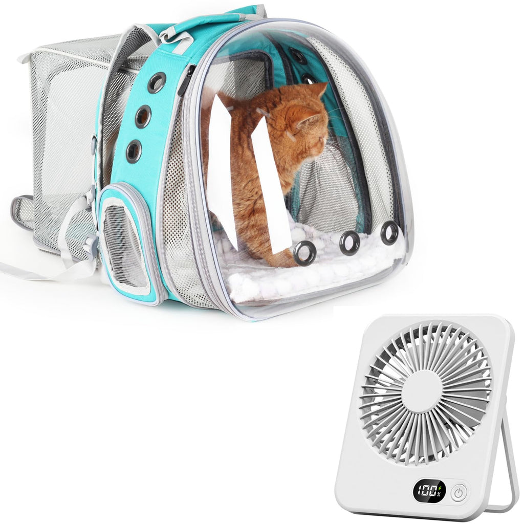 Expandable Cat Backpack with Mini Fan W695