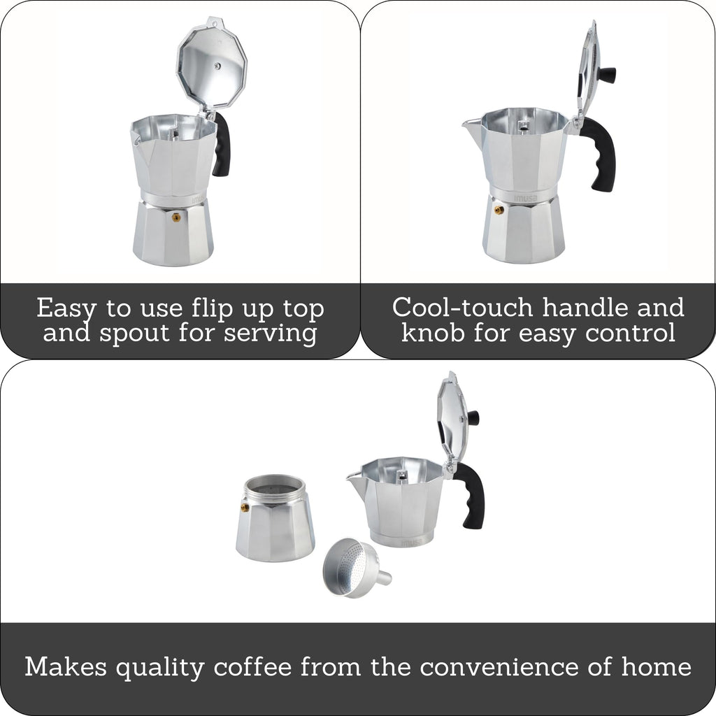 Aluminum Stovetop 6-cup Espresso Maker B956417