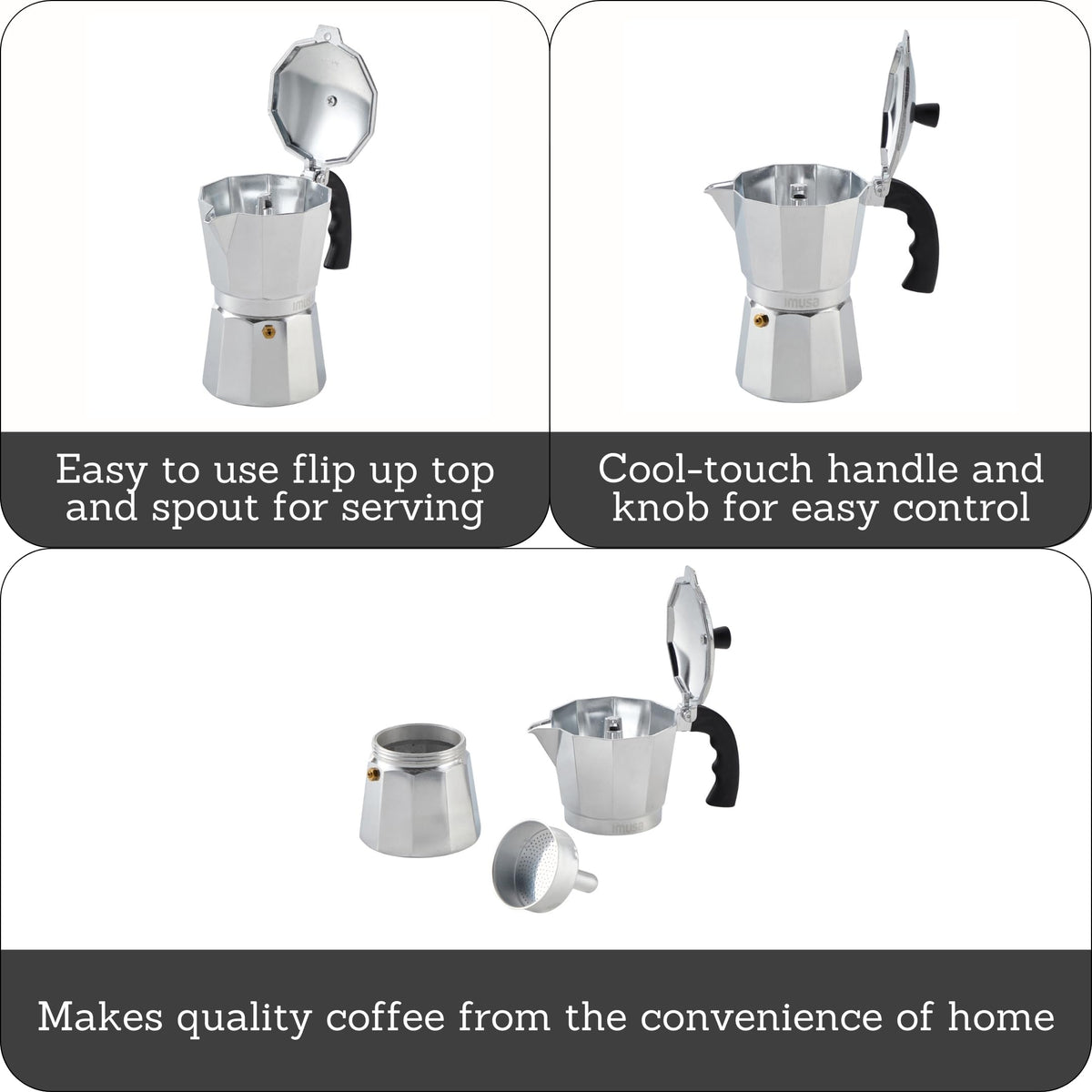Aluminum Stovetop 6-cup Espresso Maker B956417