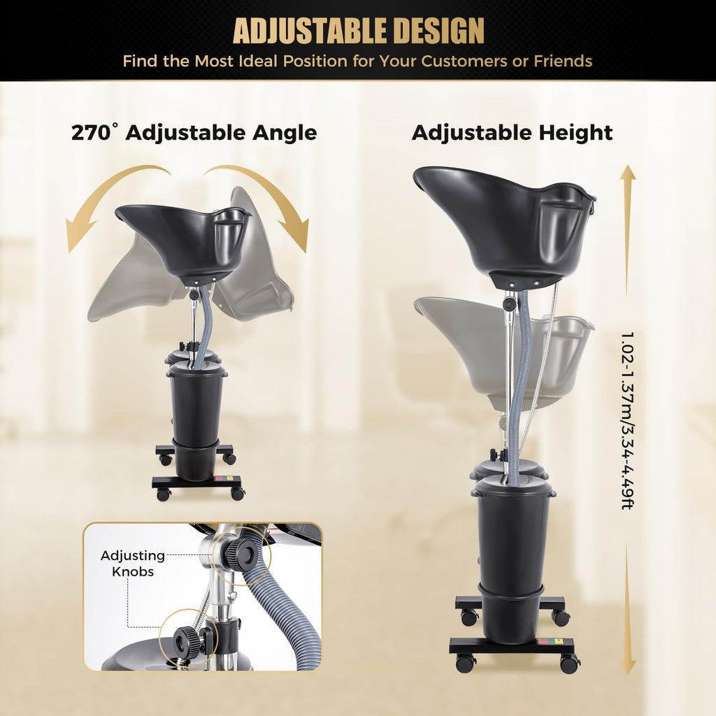 Portable Height Angle Adjustable Shampoo Bowl with Electric Pump G20476