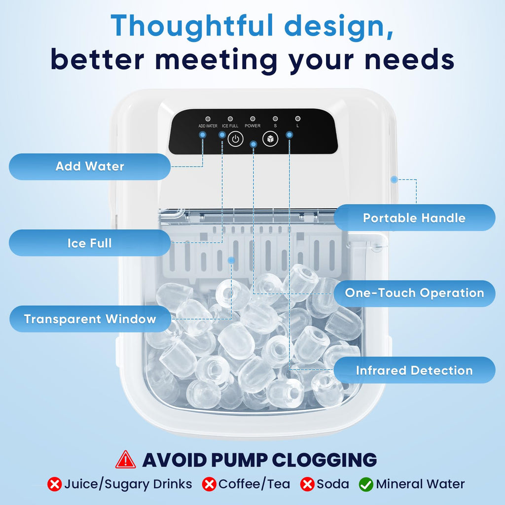 Countertop Ice Maker with Portable Handle L482
