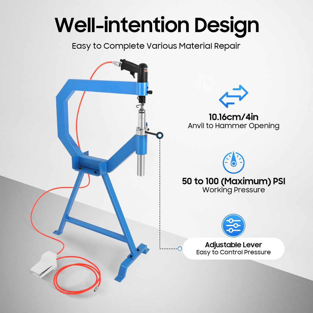 Pneumatic Planishing Hammer Sheet Metal Shaping Machine with Cast-Iron Stand Y767