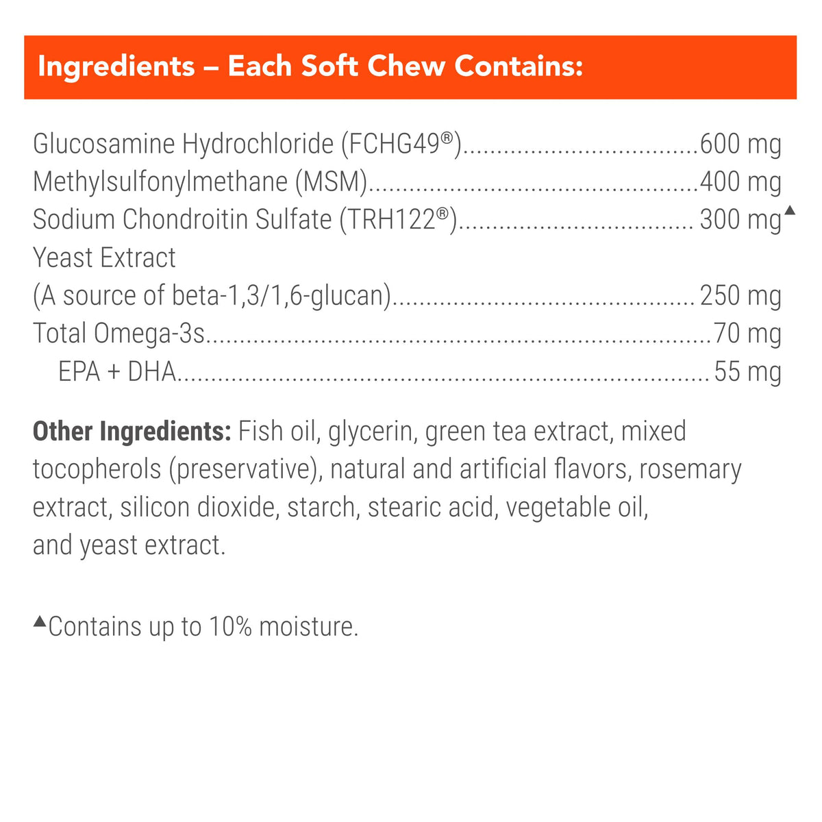 Soft Chews Dog Joint Supplement 60ct O209