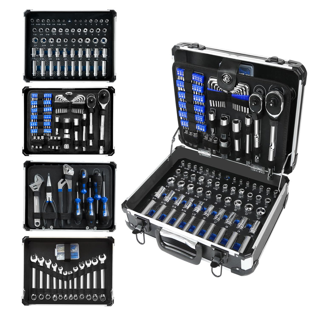 240-Pieces Mechanic Tool Set with Aluminium Tool Box V771307