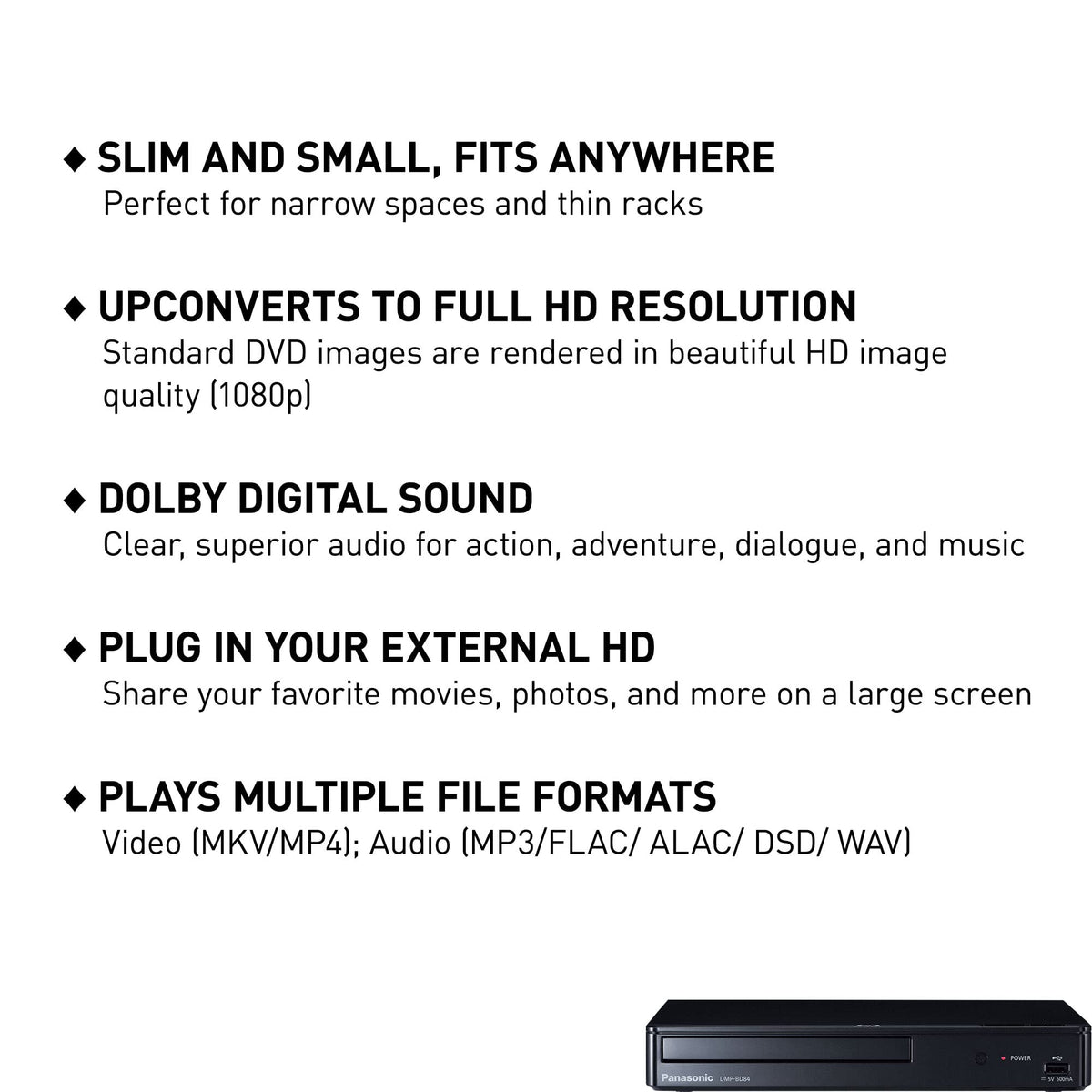 Black Blu-Ray DVD Player A9592