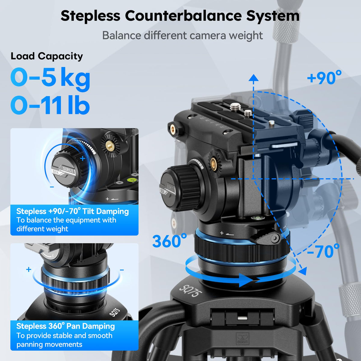 Carbon Fiber Video Tripod with Fluid Head L312