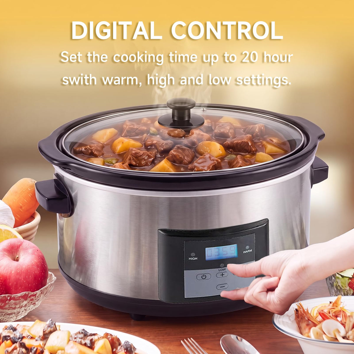 8.5 Qt Slow Cooker with Timer F3250