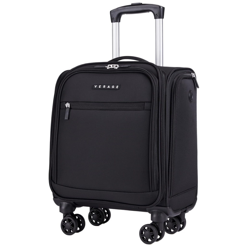 Black 14.5-Inch Spinner Underseat Carry On Luggage E869
