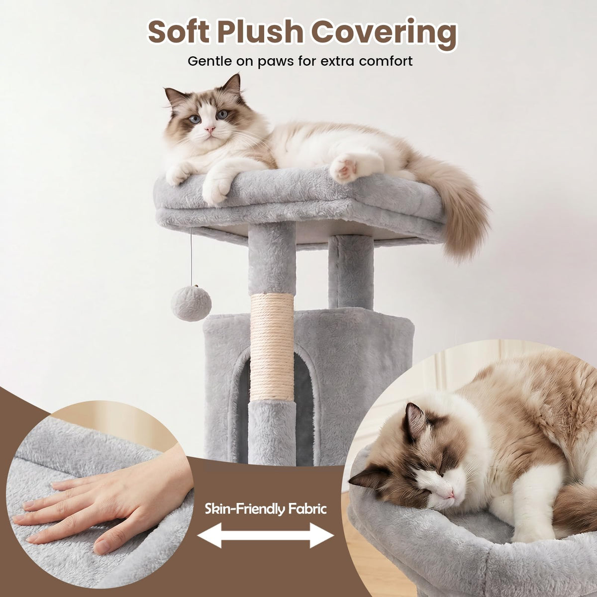 70 Inches Cat Tree with Ladder S663080