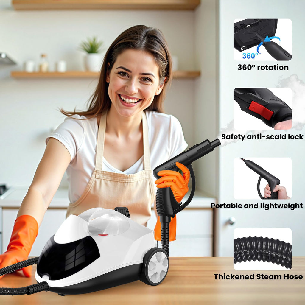 1.5L 6-in-1 Steam Cleaner with 8 Accessories K77718