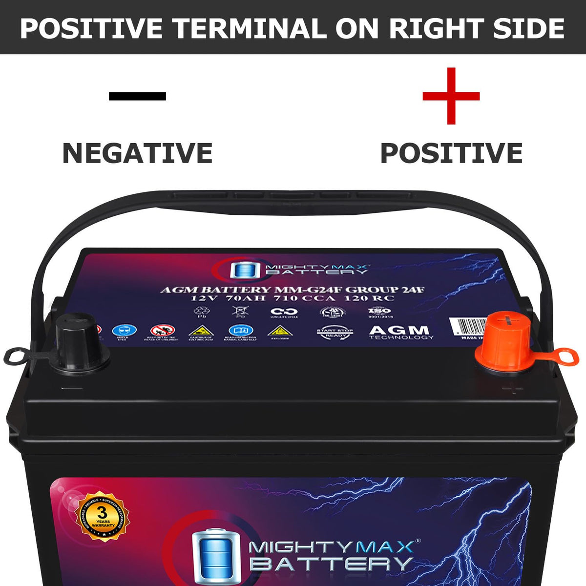 12V 70Ah AGM Replacement Battery O66290