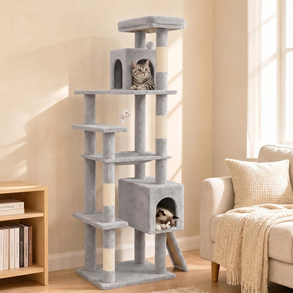 70 Inches Cat Tree with Ladder S663080