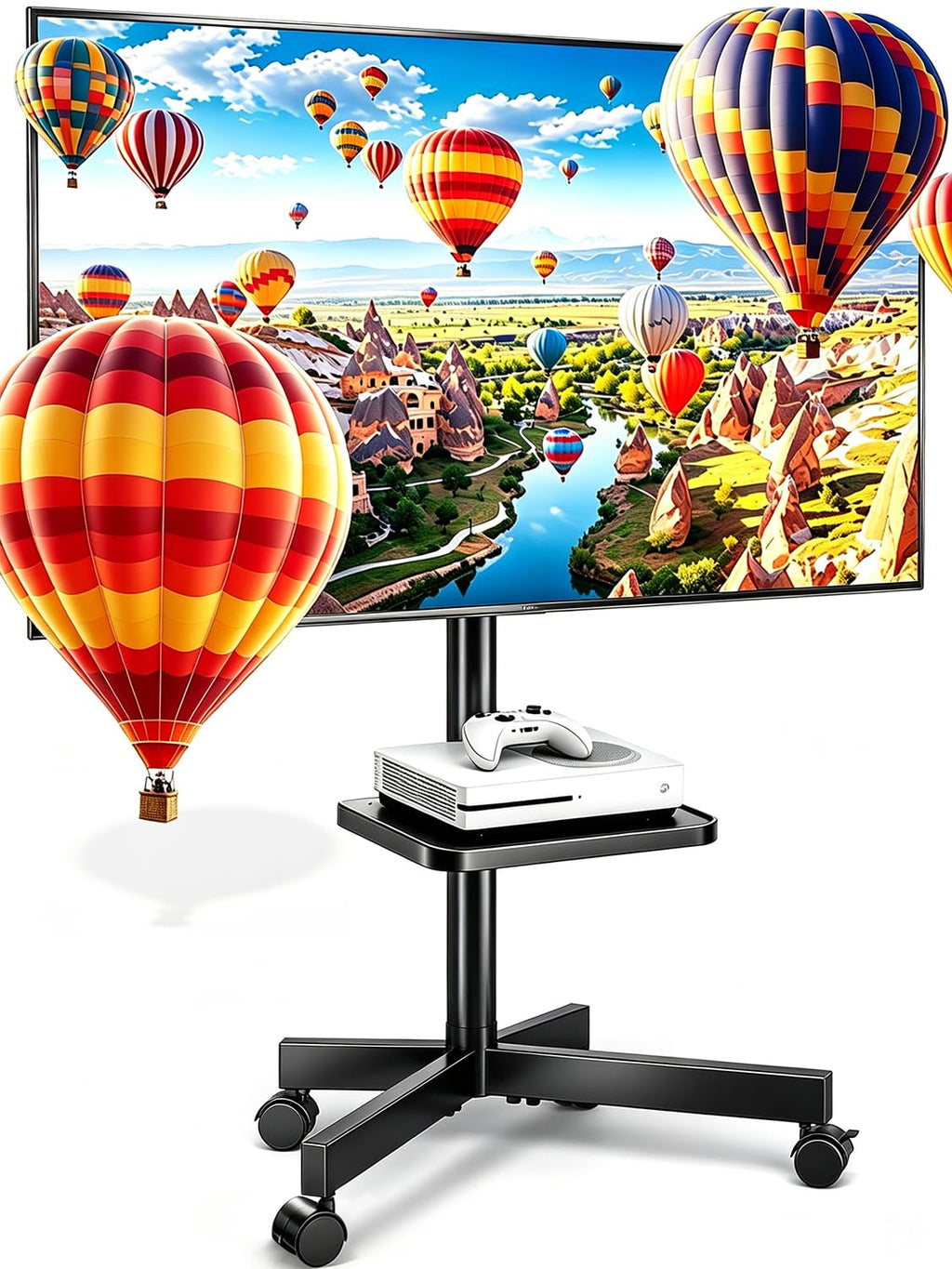 Height Adjustable Rolling TV Stand M820963