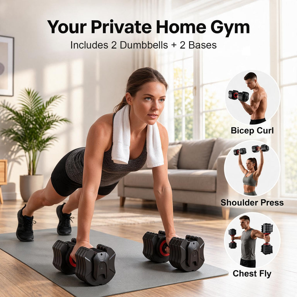 25 lb Adjustable Dumbbell Set W763493