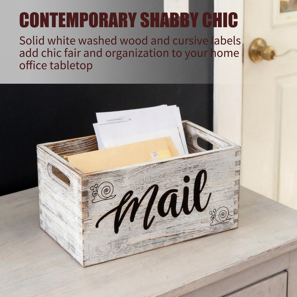 White Mail Holder and Key Organizer H823