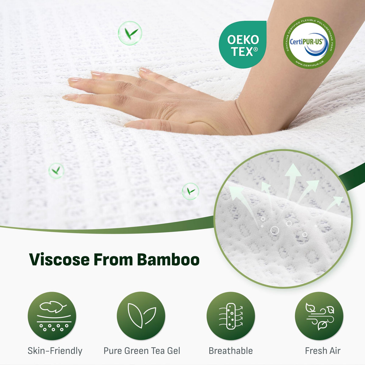 Tri-Fold Mattress Full 6 Inch Memory Foam I814409