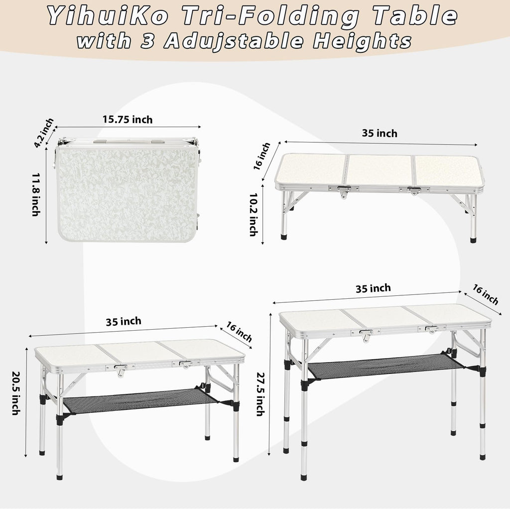 Folding Table with Storage Net H31232