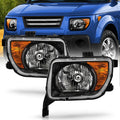 Black Headlights Headlamps Pair Set Driver & Passenger N998967