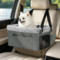 Dog Booster Seat with Metal Frame and Safety Leash, Grey S444513