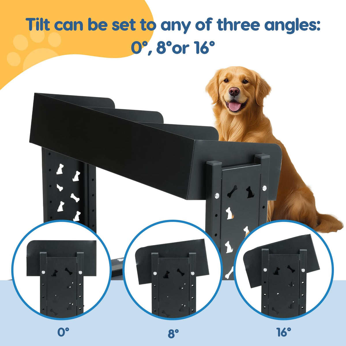 Elevated Dog Bowls with 3 Stainless Steel Bowls N633720