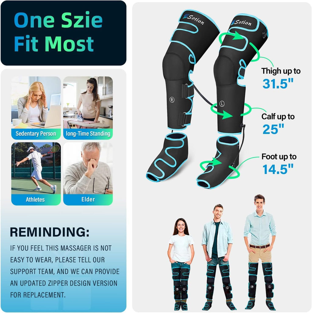 Air Compression Heat Leg Massager V2732
