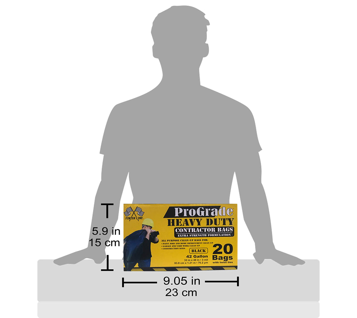 42 Gallon Black Heavy Duty Contractor Trash Bags R8722