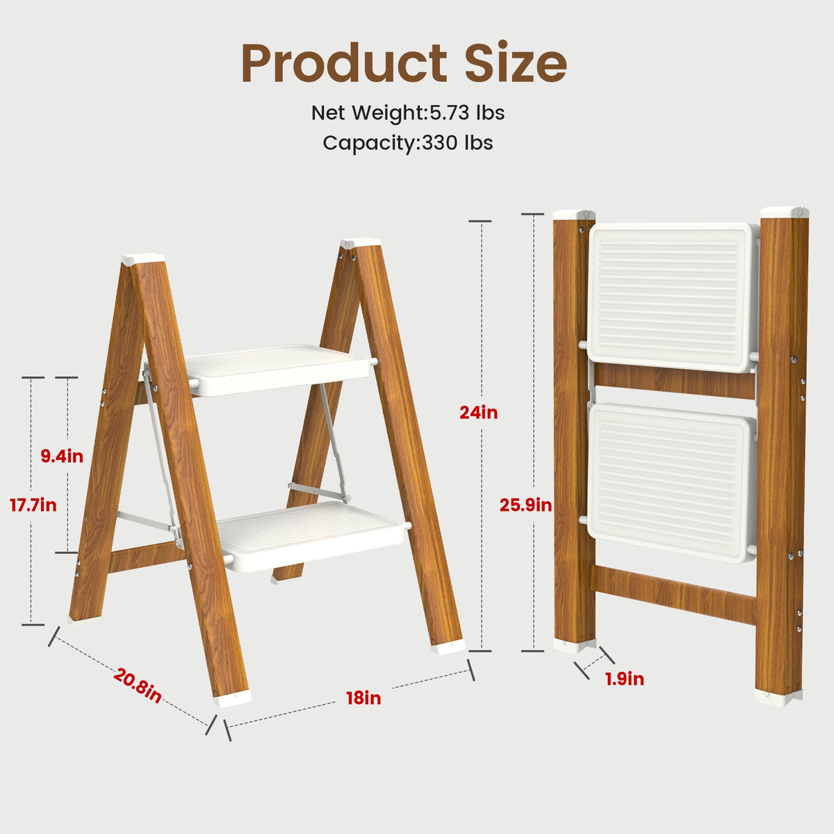 Lightweight Aluminum Folding Step Stool E4930