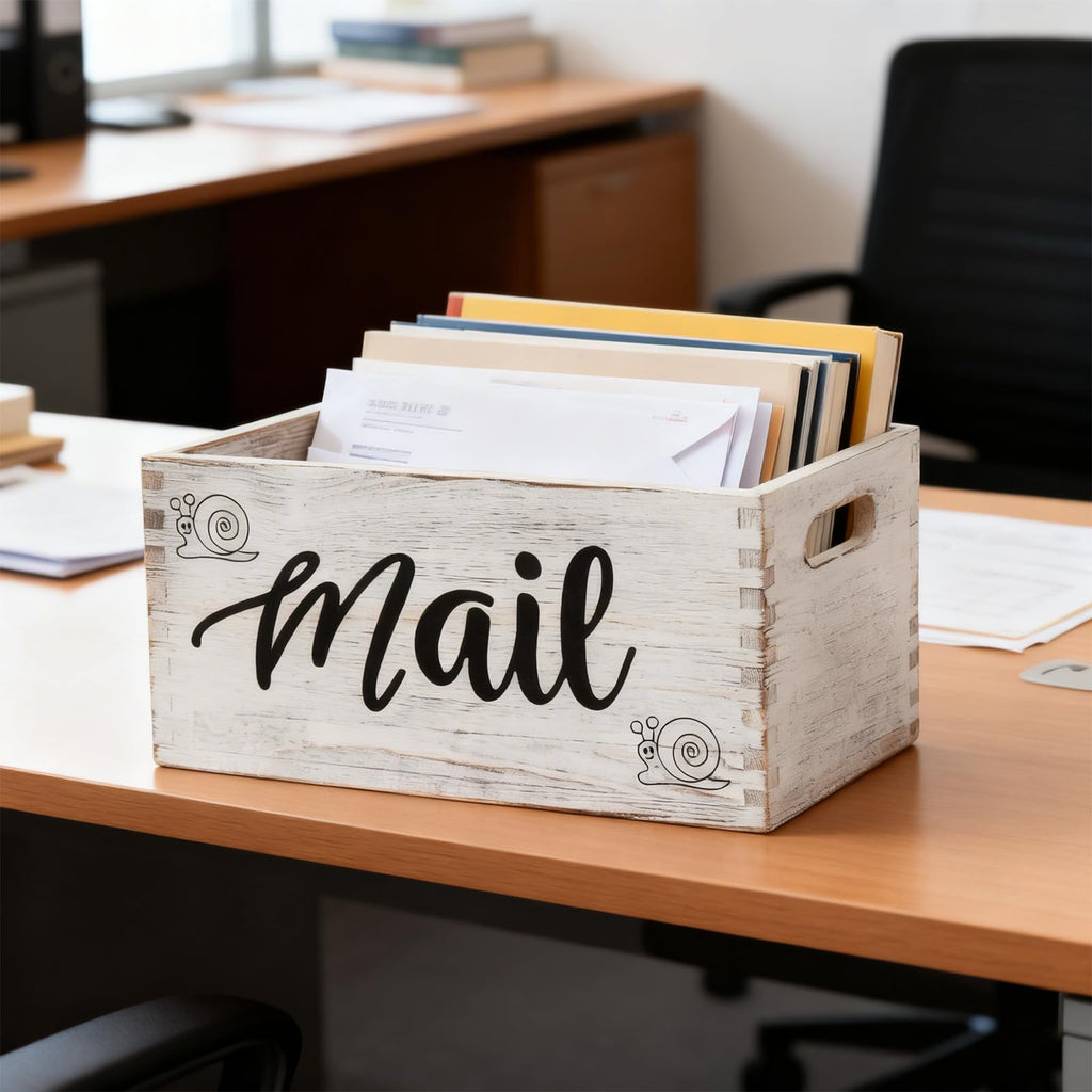 White Mail Holder and Key Organizer H823