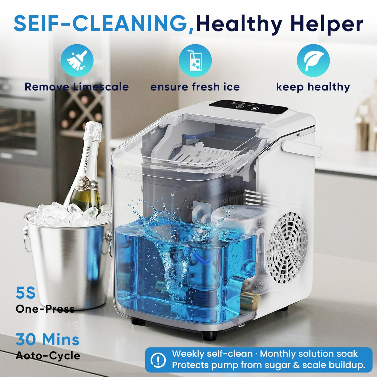 Countertop Ice Maker with Portable Handle L482