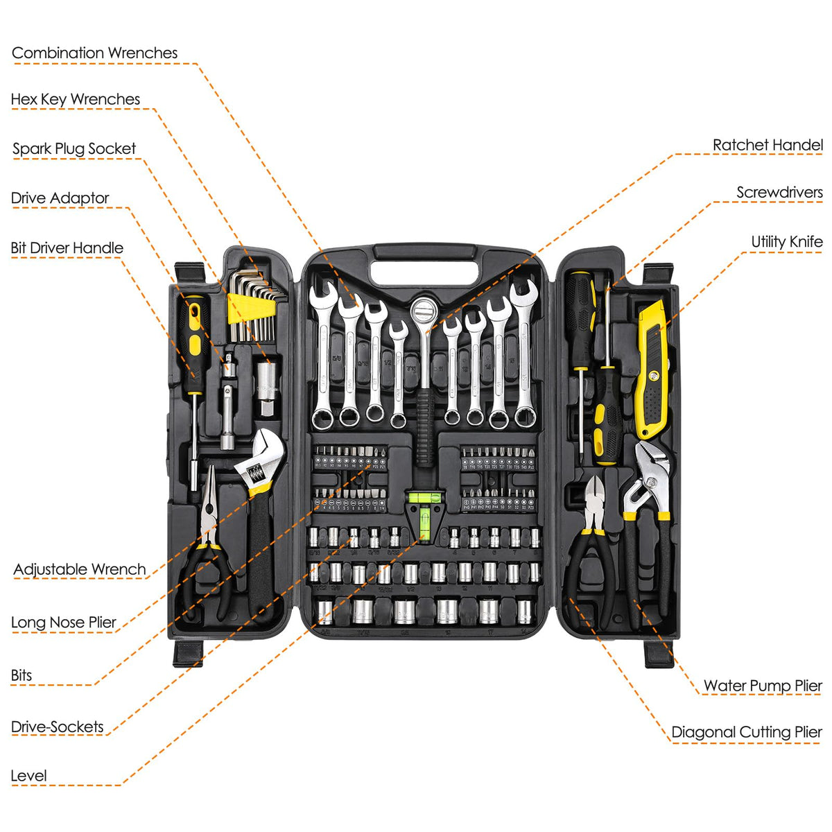 95-Piece Mechanic Tool Set with Storage Case W314562