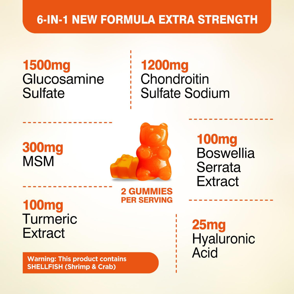 Sugar Free Glucosamine Chondroitin Gummies 60 Count F745