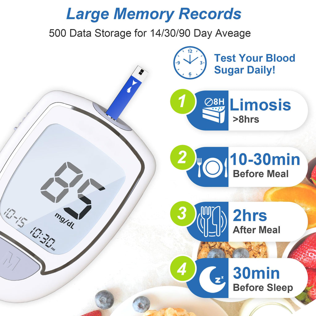 Blood Sugar Testing Kit with 100 Strips & 100 Lancets X51762