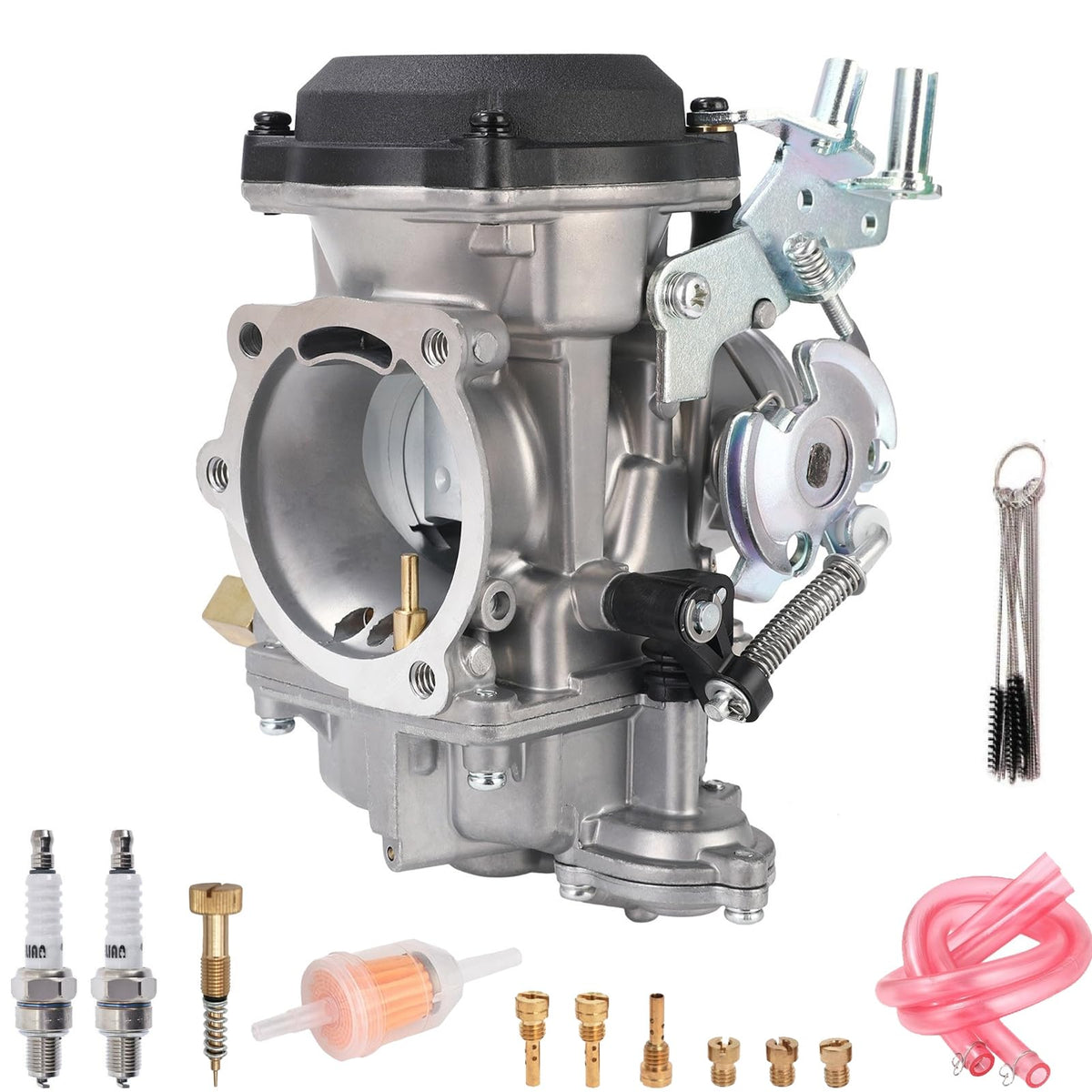 CV40 Carburetor with Fuel Filter Spark Plugs Jets O17579